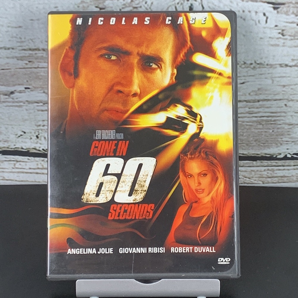 Gone‎ in 60 Seconds (DVD, 2000) Nicolas Cage, Angelina Jolie, Robert Duvall